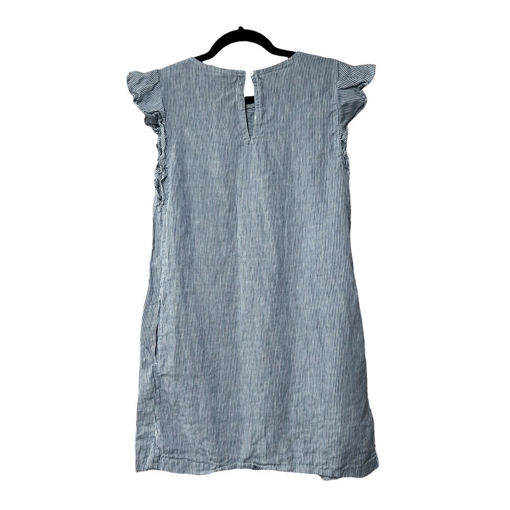 CYNTHIA ROWLEY Striped Linen Blue White Sheath​​​​​​ Mini Dress Sz S - Picture 3 of 5